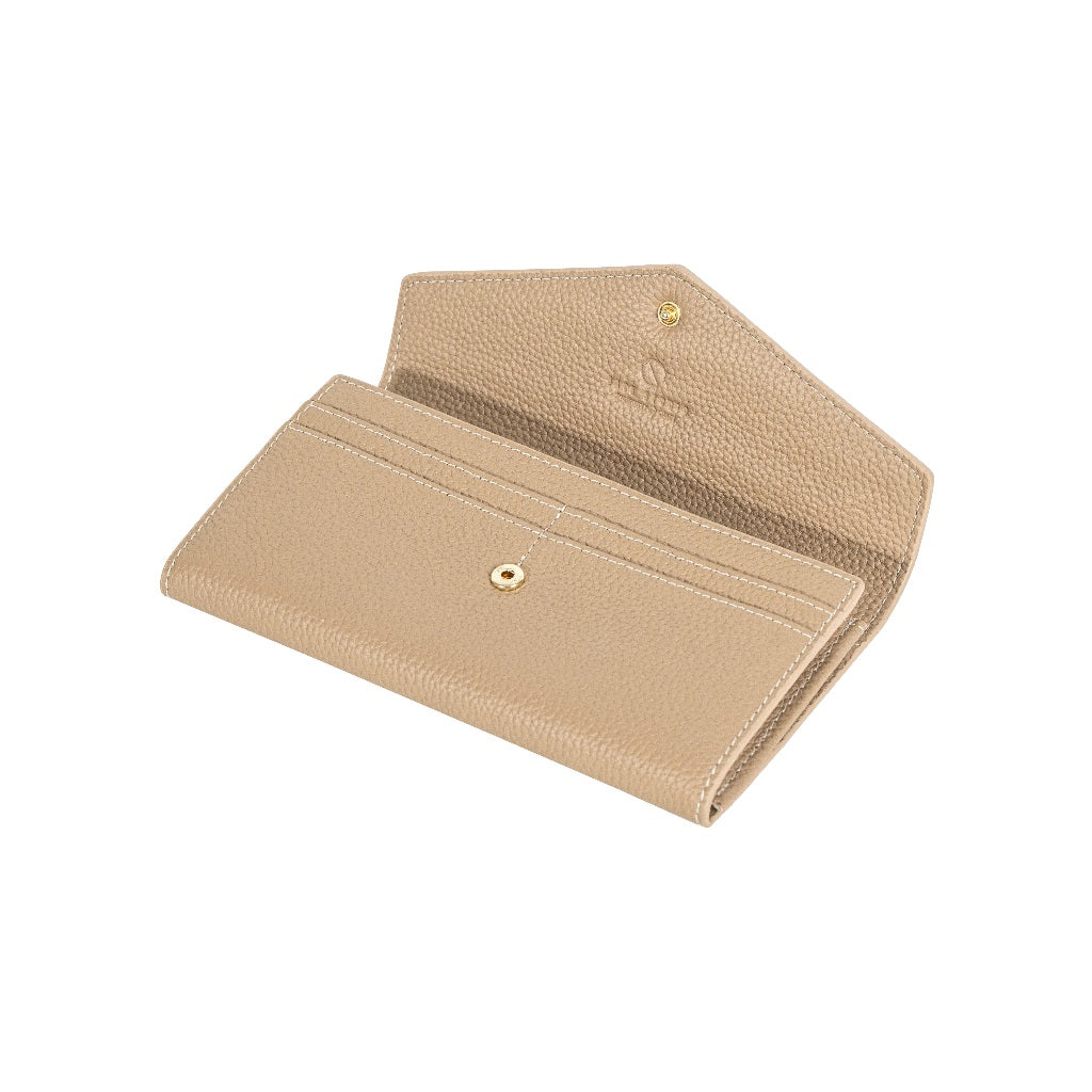 Jack Studio Women’s Full Grain Cow Leather Long Wallet Multifunctional Wallet Purse with Snap Closure - JWB 50162 L