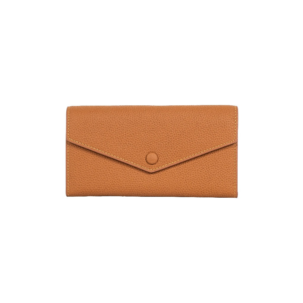 Jack Studio Women’s Full Grain Cow Leather Long Wallet Multifunctional Wallet Purse with Snap Closure - JWB 50162 L