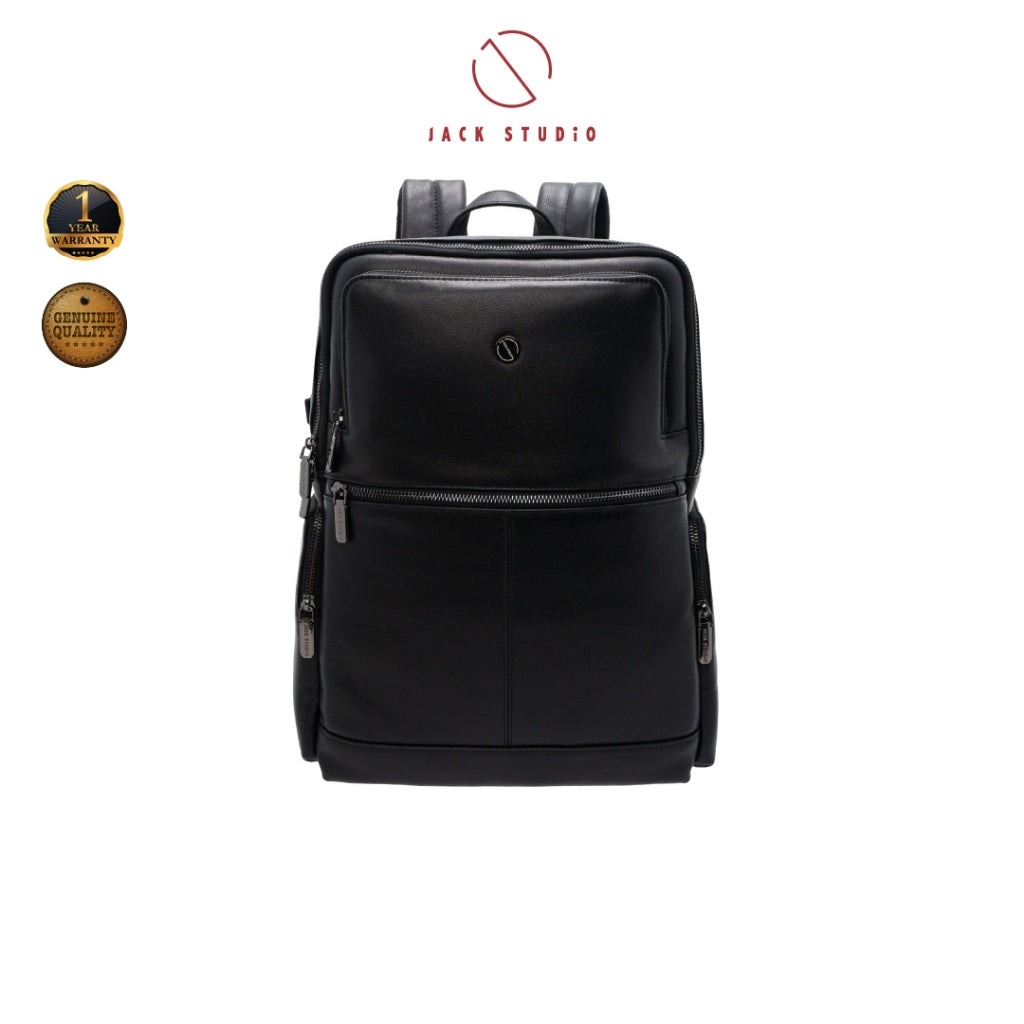 Jack Studio Genuine Cow Leather Bussiness Casual Backpack - BAB 50501 B