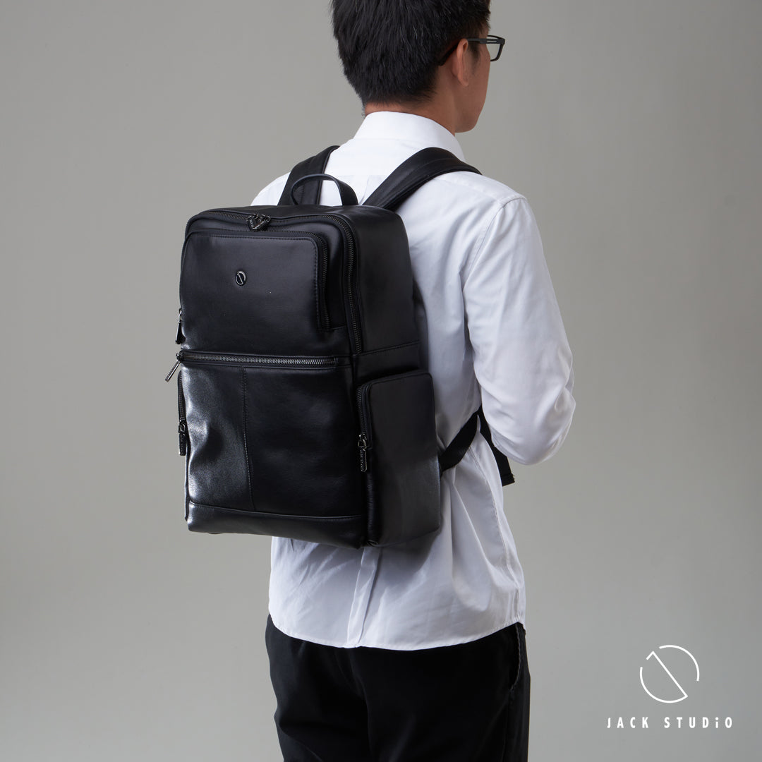 Jack Studio Genuine Cow Leather Bussiness Casual Backpack - BAB 30817