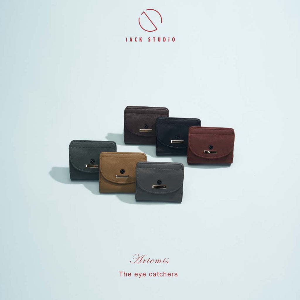 Jack Studio Artemis Leather Bi Fold Small Short Ladies Women Wallet - JWB 20873 - Jack Studio Marketing Sdn Bhd