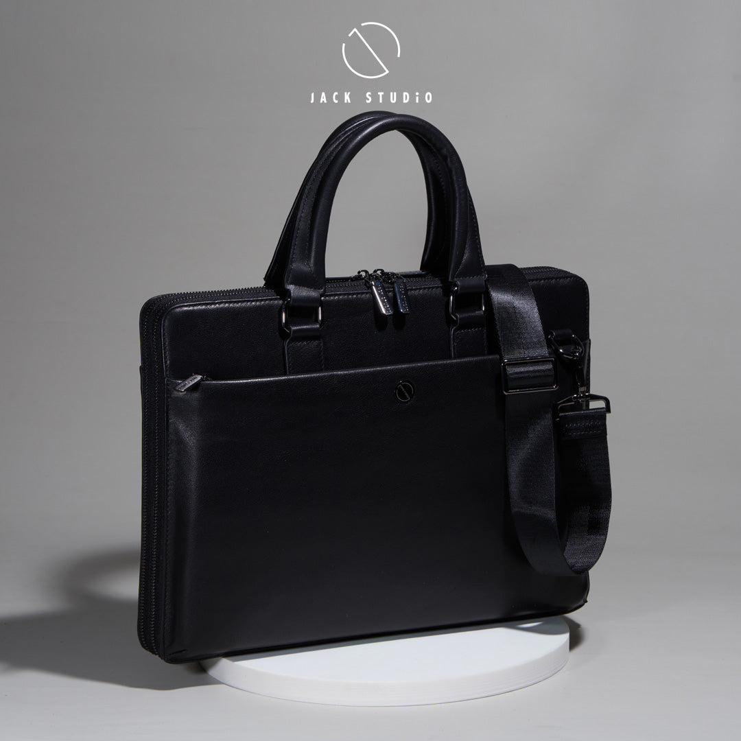 Jack Studio Genuine Cow Leather Bussiness Cassual Sling Briefcase Bag - BAB 30818