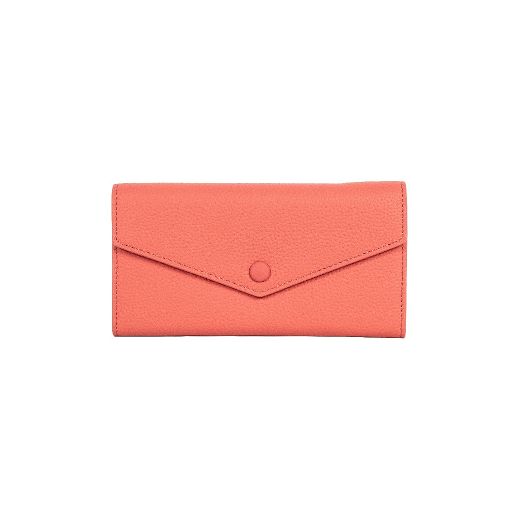 Jack Studio Women’s Full Grain Cow Leather Long Wallet Multifunctional Wallet Purse with Snap Closure - JWB 50162 L