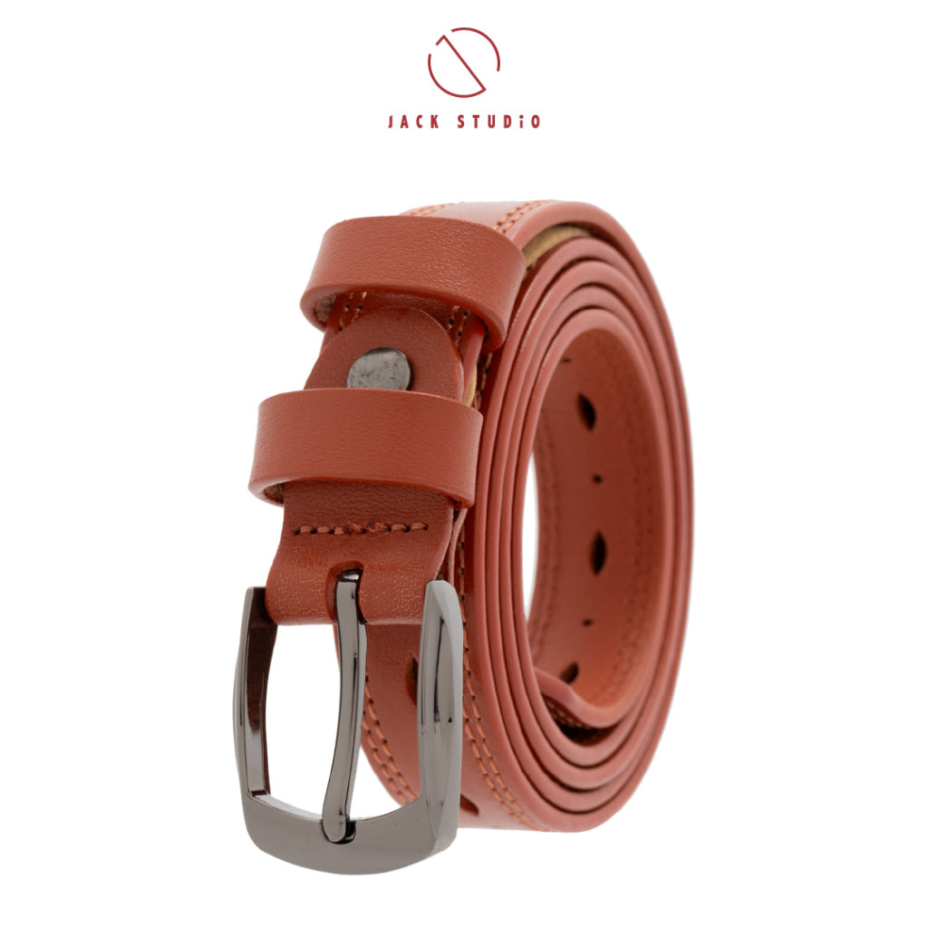 Jack Studio Women’s Leather Belt Ladies Skinny Belt Vintage Casual Thin Belt Waist Belt with Alloy Buckle - BL 2707 - Jack Studio Marketing Sdn Bhd