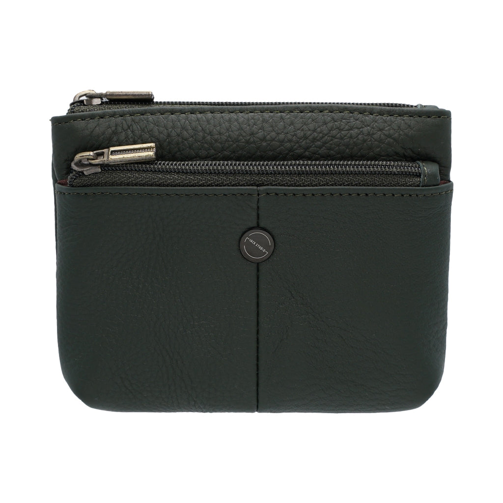 Jack Studio Full Grain Leather Small Coin Pouch Zip Wallet Woman Purse with Keyholder - JWB 40556 CP