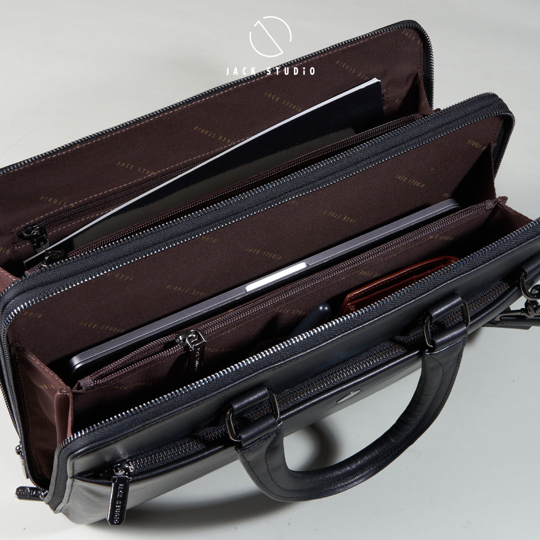 Jack Studio Genuine Cow Leather Bussiness Cassual Sling Briefcase Bag - BAB 30818