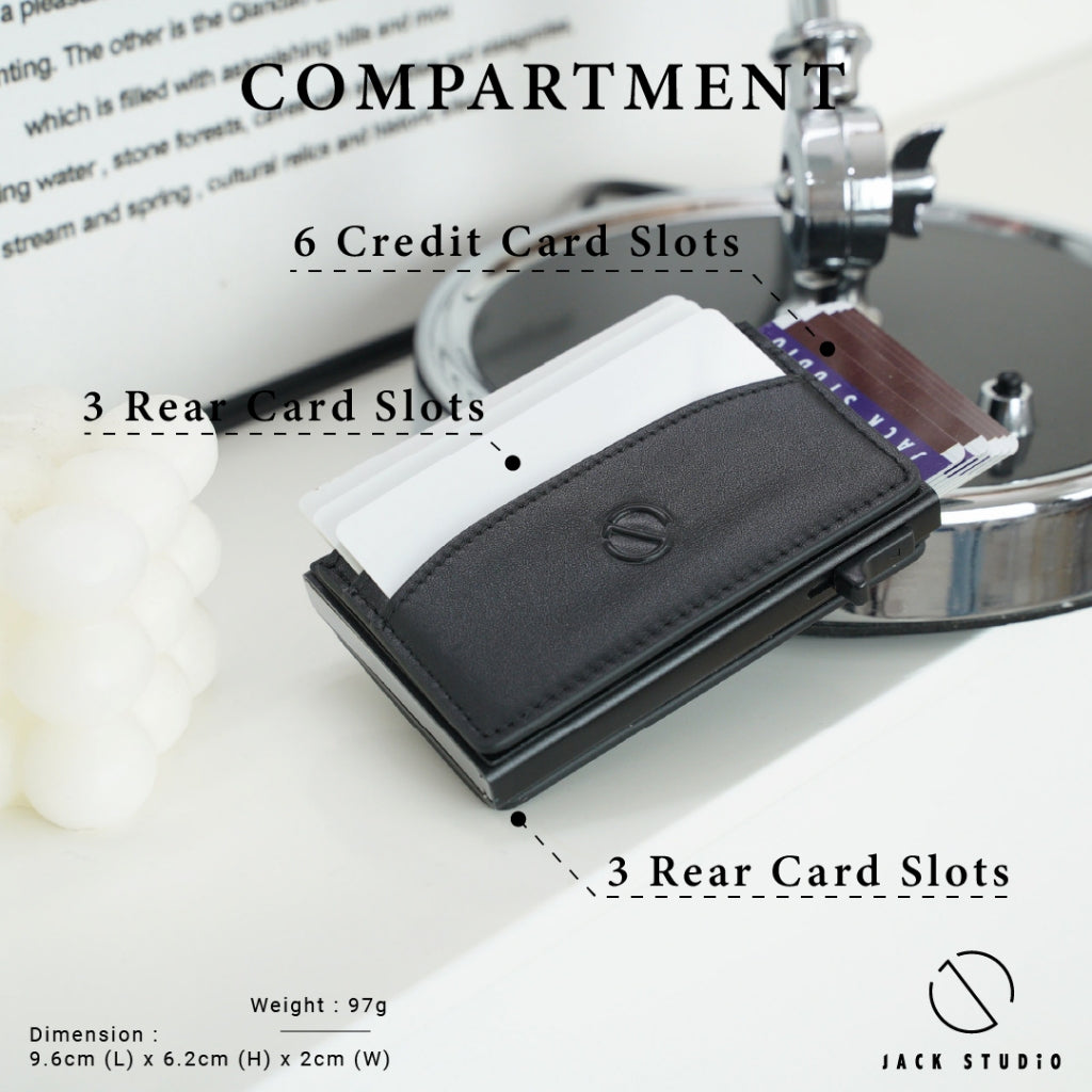 Jack Studio Genuine Cow Leather Men’s Card Holder Sleek Design - JWD 40176 - Jack Studio Marketing Sdn Bhd