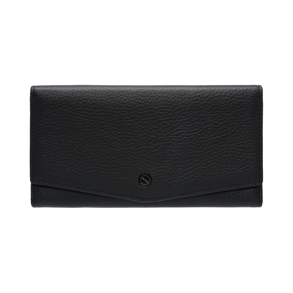 Jack Studio Full Grain Leather Women’s Trifold Long Wallet Purse with Snap Closure - JWB 40551 LT