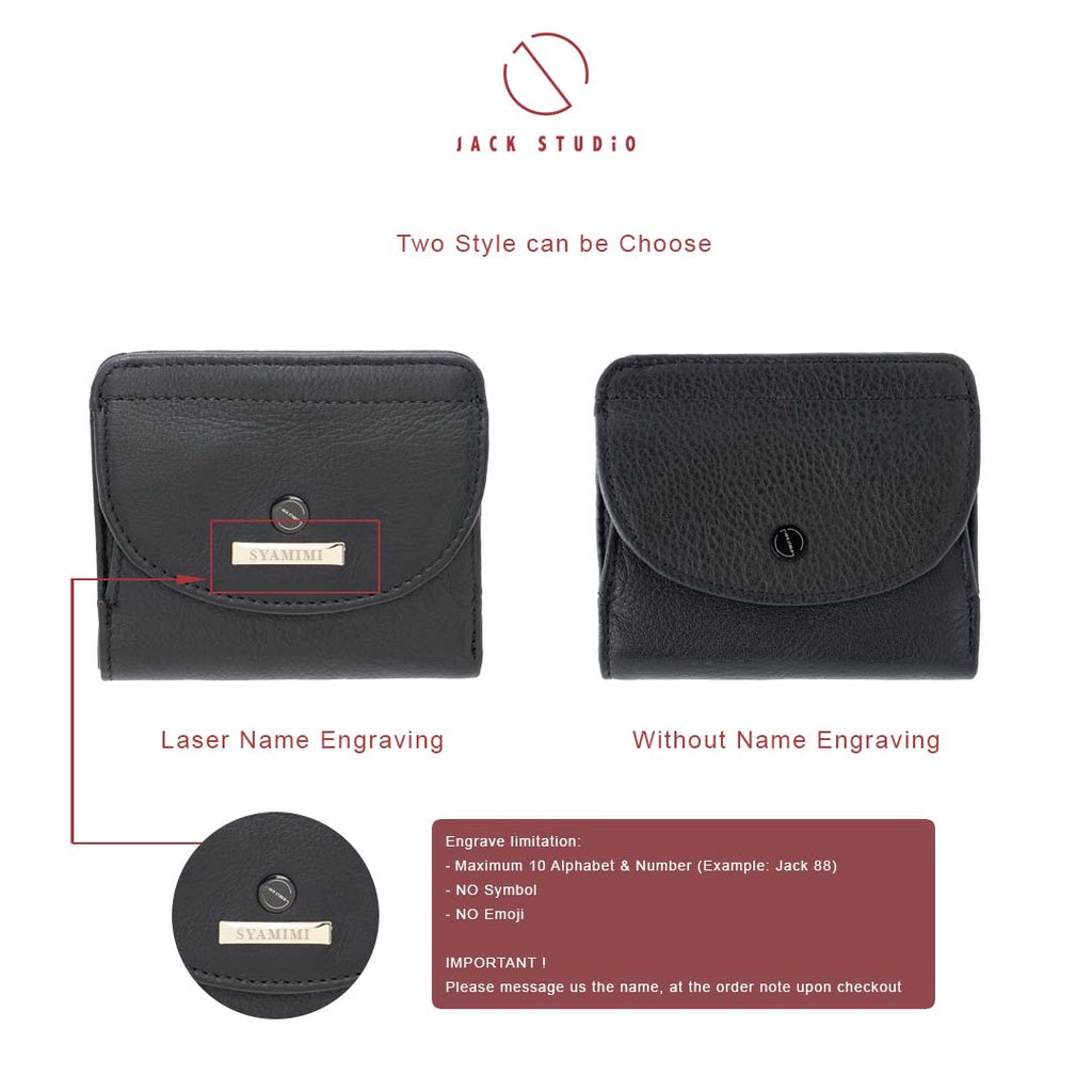 Jack Studio Artemis Leather Bi Fold Small Short Ladies Women Wallet - JWB 20873 - Jack Studio Marketing Sdn Bhd