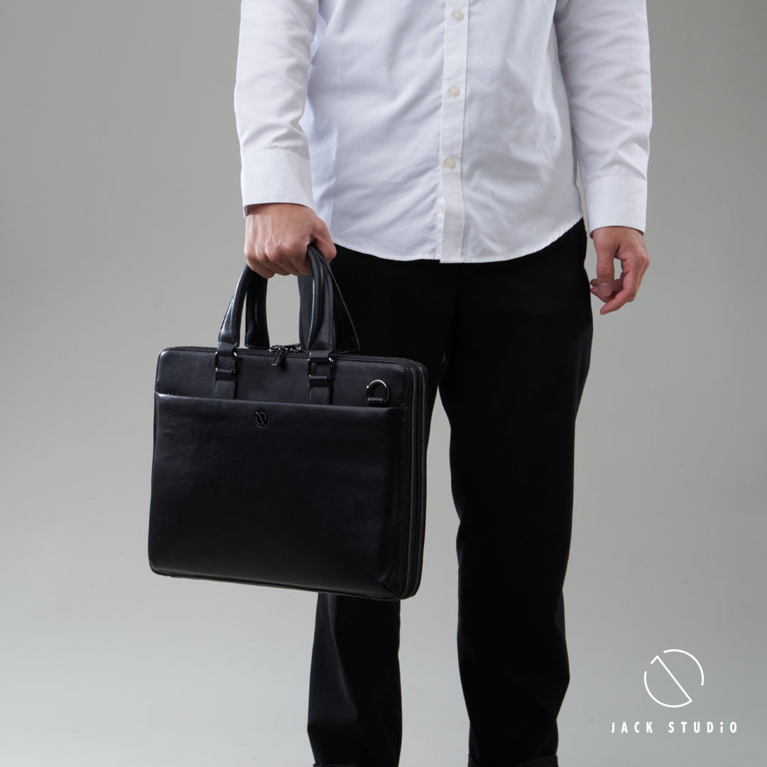 Jack Studio Genuine Cow Leather Bussiness Cassual Sling Briefcase Bag - BAB 30818