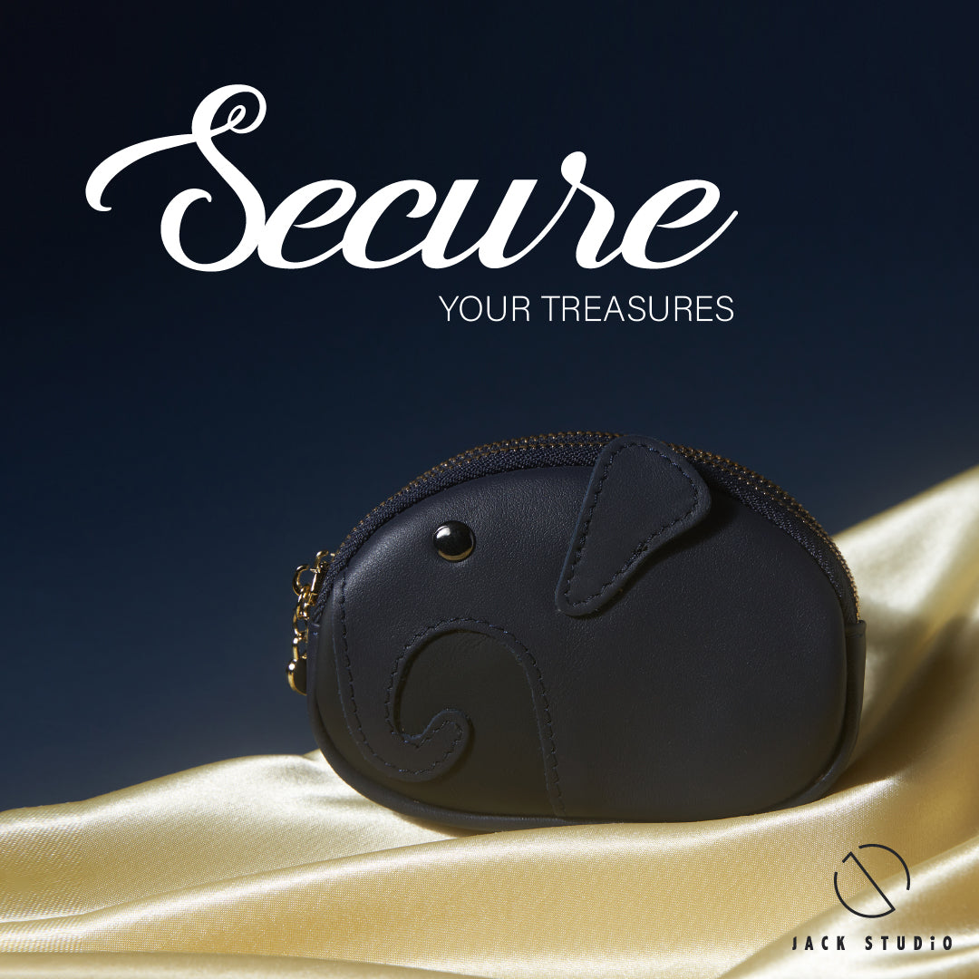 Jack Studio Genuine Cow Leather Cute Coin Pouch Zip Wallet with Keyholder - JWB 30851/30852