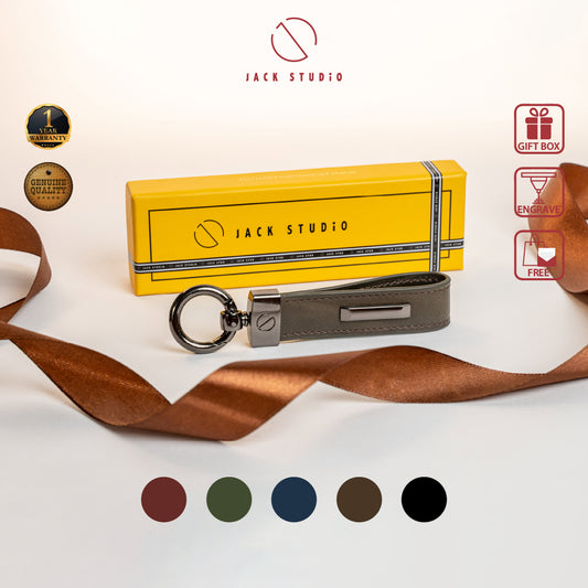 Leather Menβs Gift Set with Keychain - ROYAL Collection