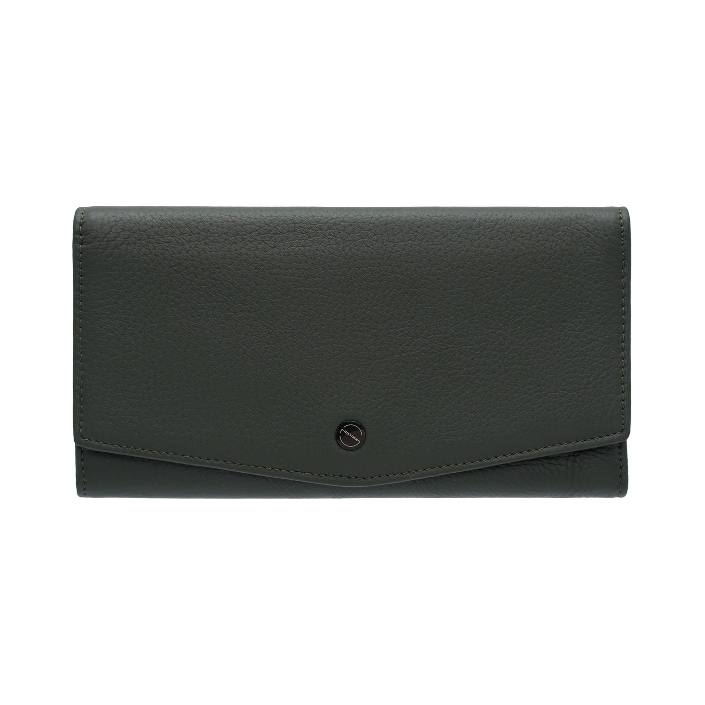 Jack Studio Full Grain Leather Women’s Trifold Long Wallet Purse with Snap Closure - JWB 40551 LT