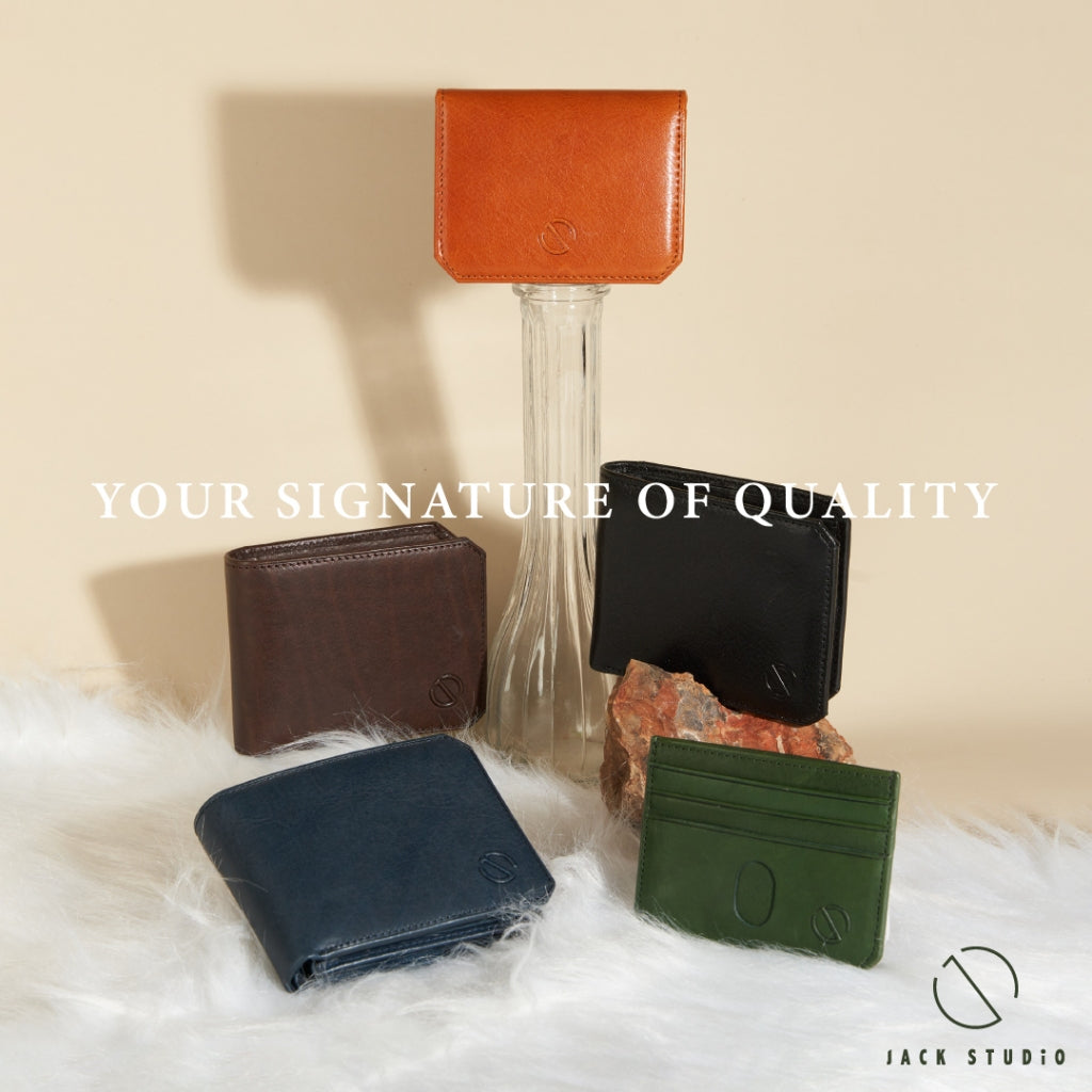 Jack Studio Vegetable Tanned Cow Leather RFID protection Bifold Men’s Wallet - JWC 30856/ 30857/ 30858 - Jack Studio Marketing Sdn Bhd