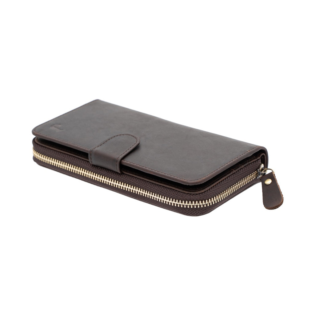 Jack Studio Top Grain Leather Snap Closure Zipper Long Wallet – JWC 20155