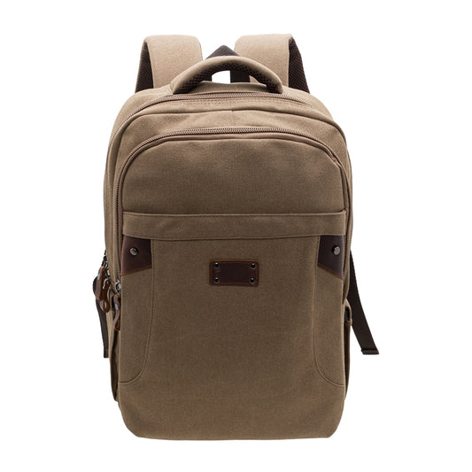 Jack Studio Free Engrave Name Canvas Leather  Backpack Bag Galas - BAD 40107 - Jack Studio Marketing Sdn Bhd