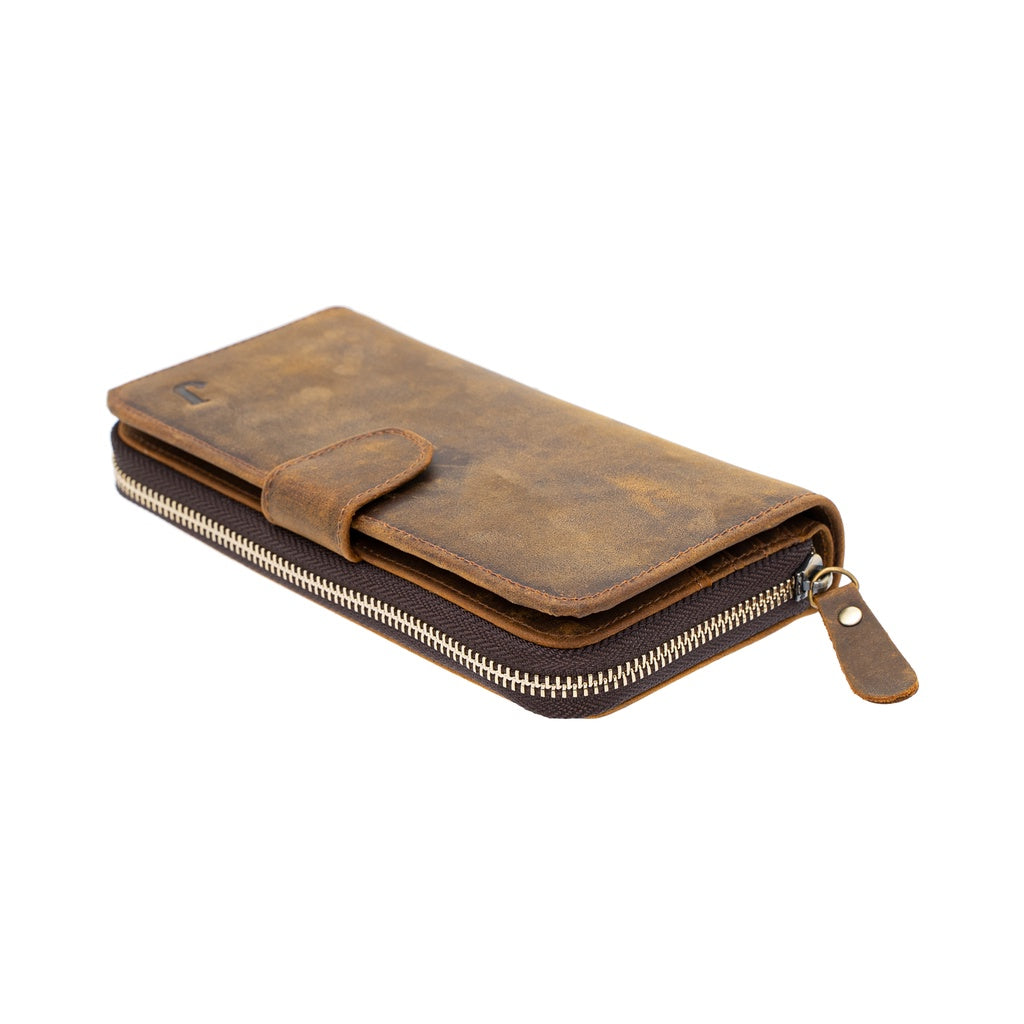 Jack Studio Top Grain Leather Snap Closure Zipper Long Wallet – JWC 20155