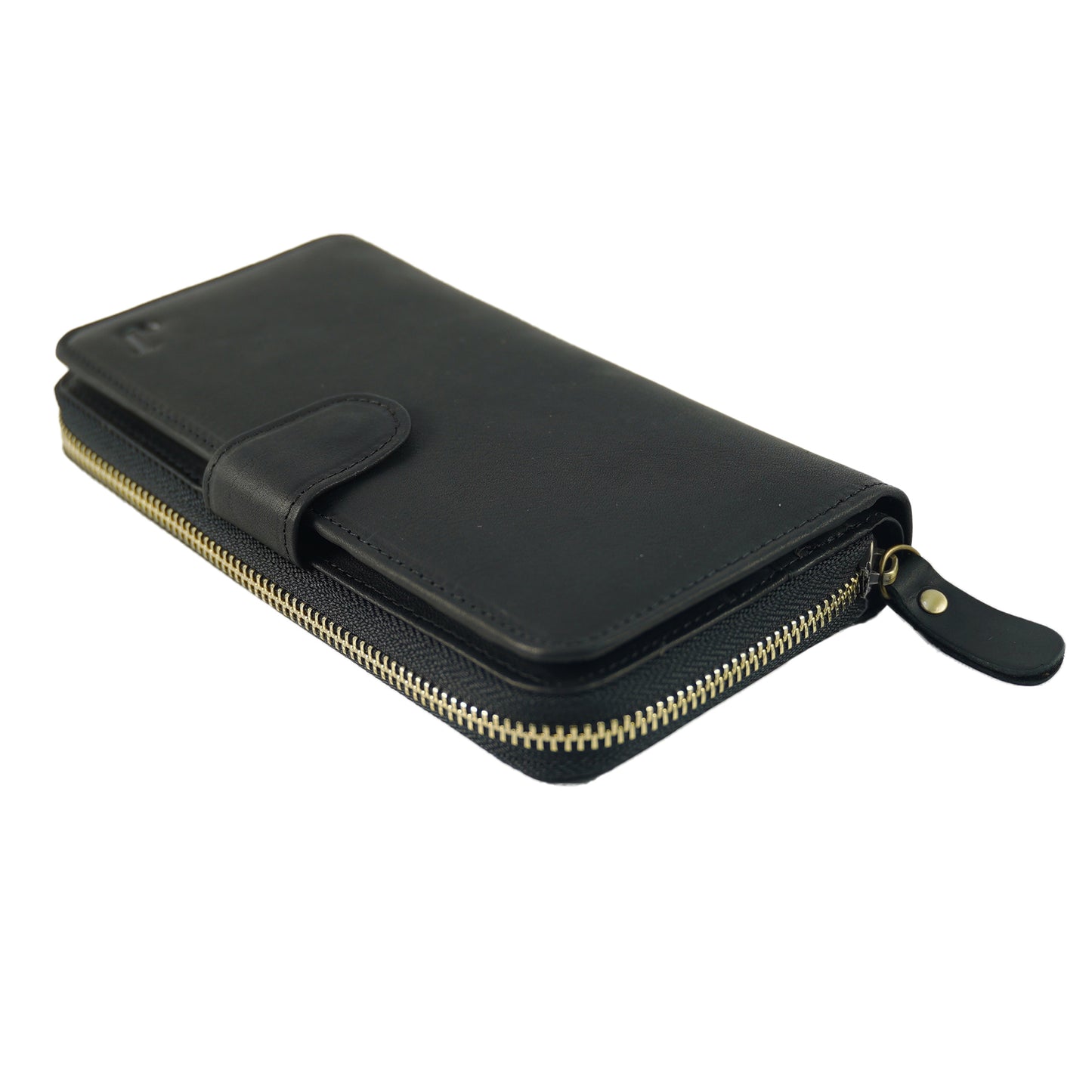 Jack Studio Top Grain Leather Snap Closure Zipper Long Wallet – JWC 20155