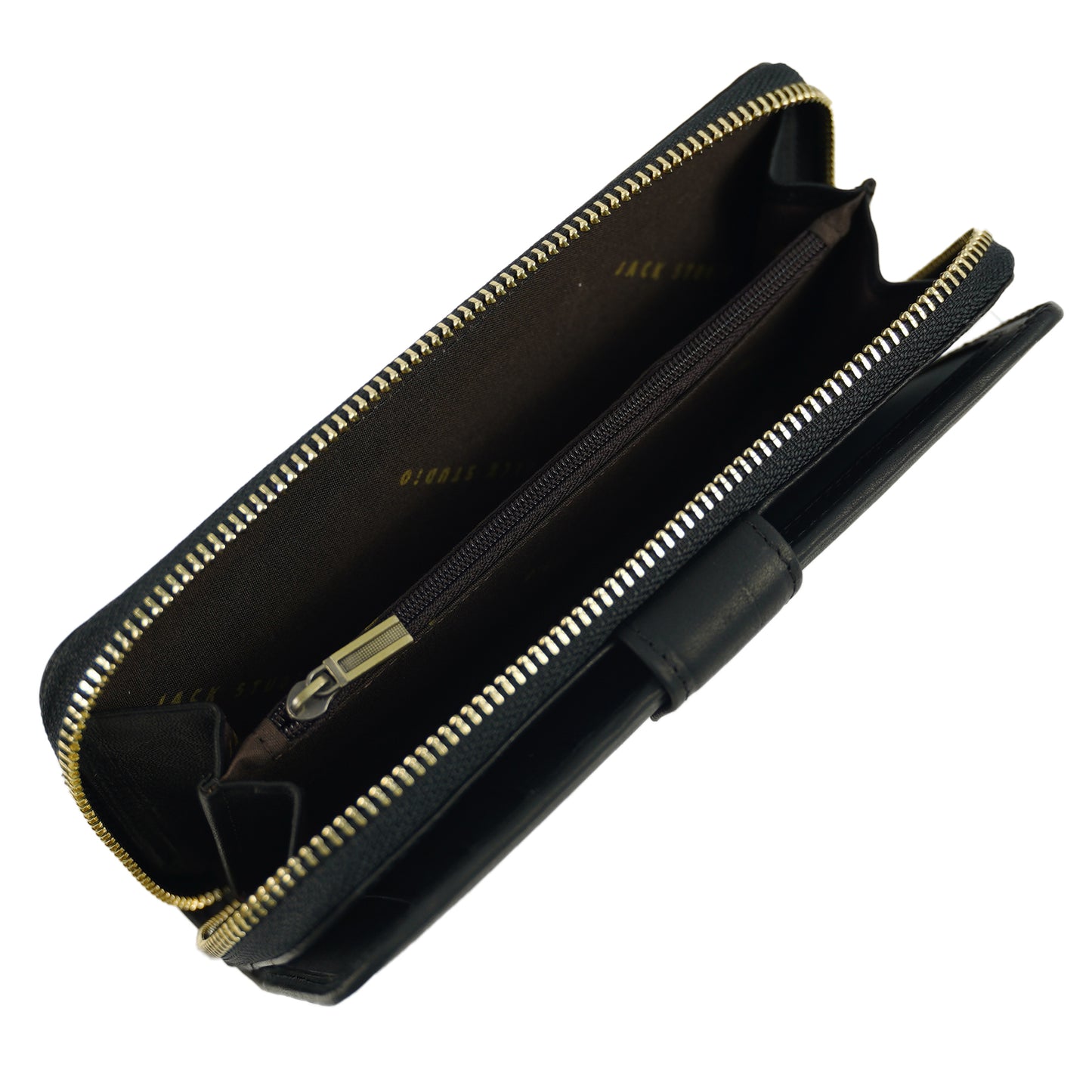 Jack Studio Top Grain Leather Snap Closure Zipper Long Wallet – JWC 20155