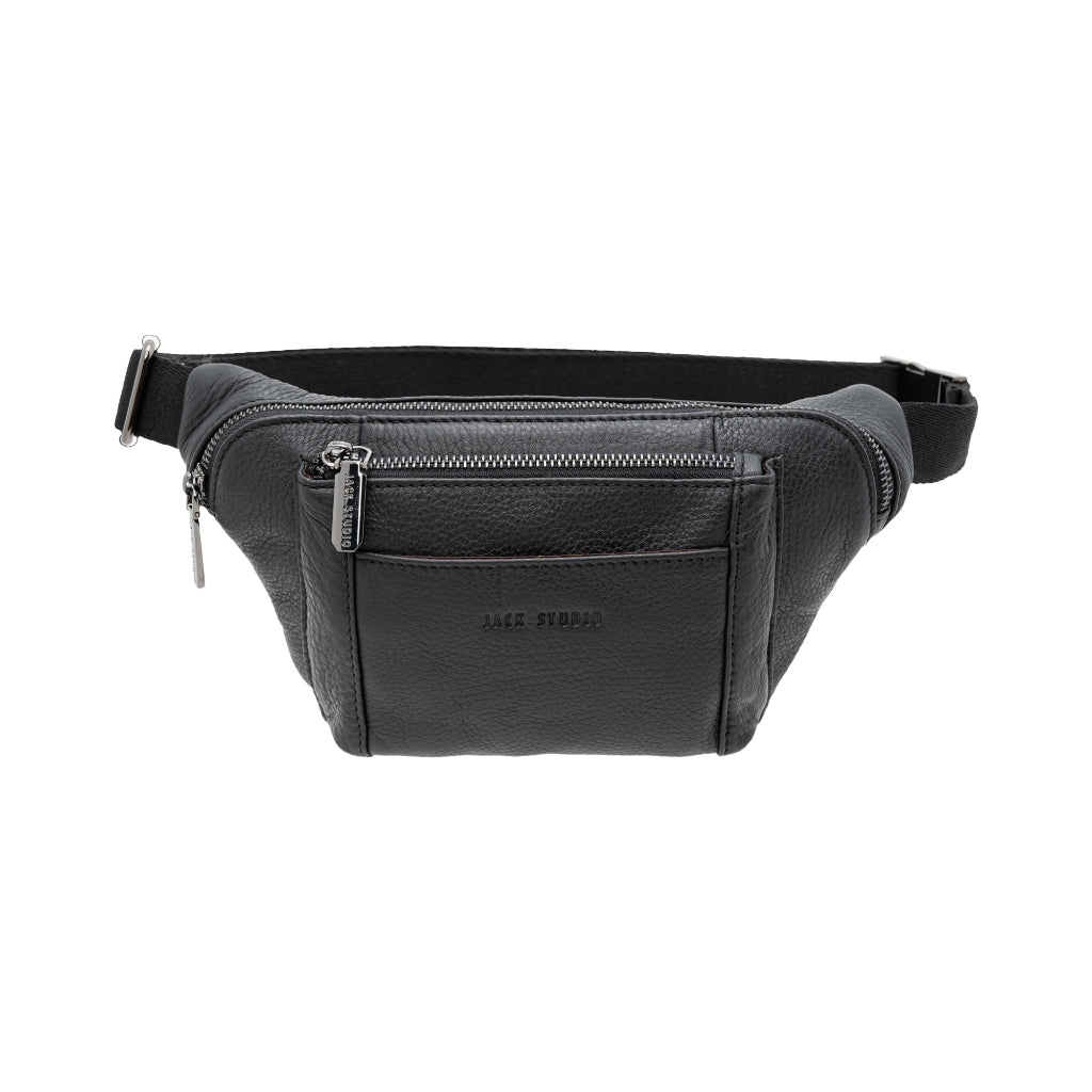 Jack Studio Top Grain Leather Medium Size Men's Waist Pouch Chest Bag - BAI 30827