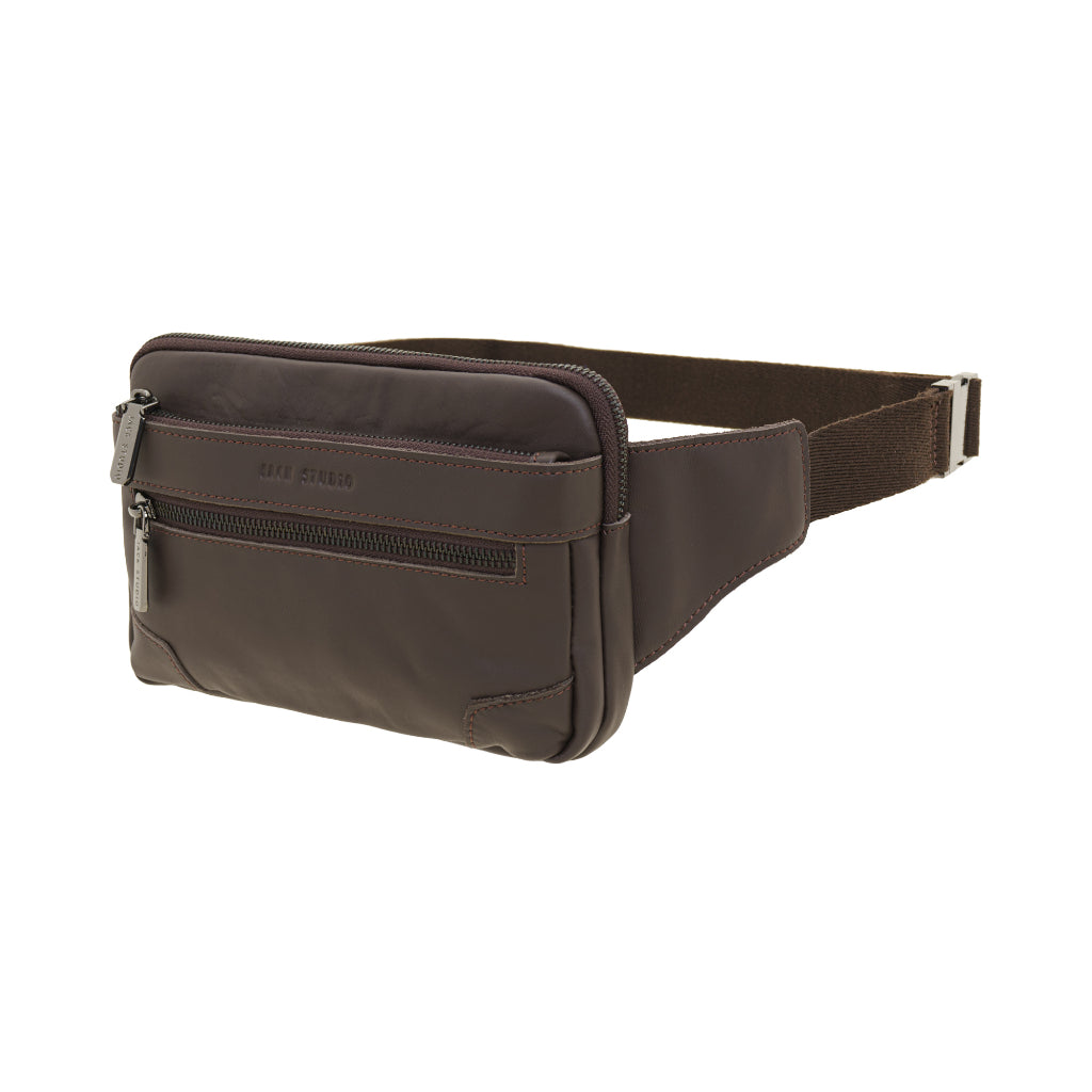 Jack Studio Genuine Cow Leather Slim Chest Crossbody Waist Bag for Men - BAI 30830