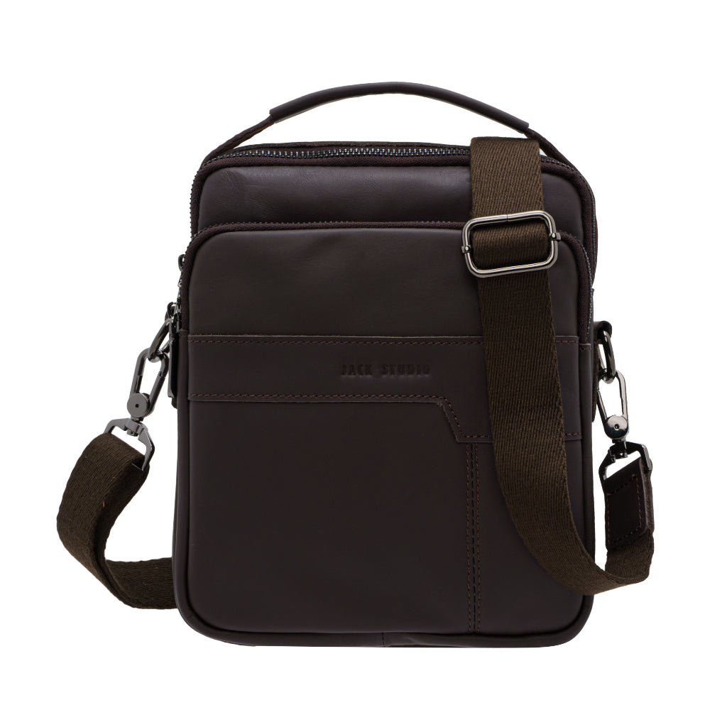 Jack Studio Top Grain Leather Sling Crossbody Bag for Men - BAI 30822
