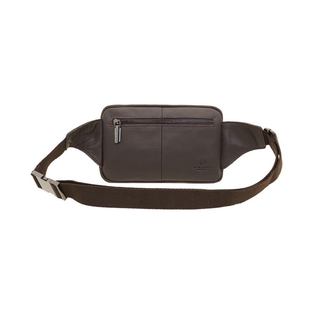 Jack Studio Genuine Cow Leather Slim Chest Crossbody Waist Bag for Men - BAI 30830