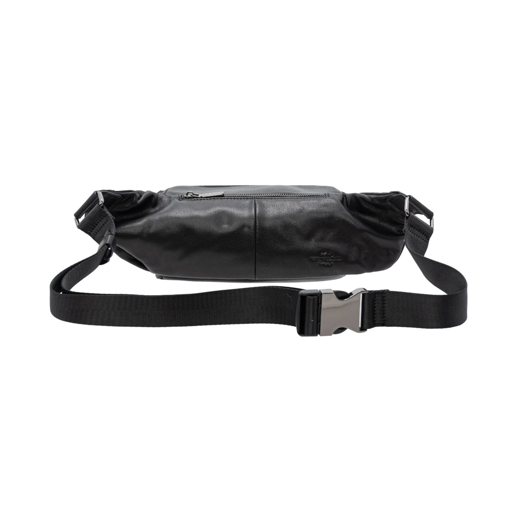 Jack Studio Full Grain Genuine Cow Leather Medium Waist Crossbody Bag with snap pocket Beg Lelaki - BAB 30811 - Jack Studio Marketing Sdn Bhd