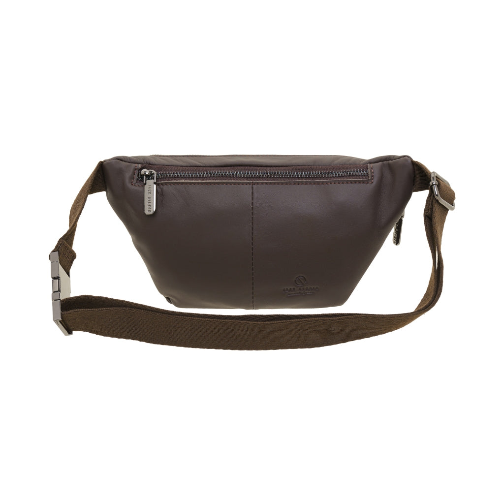 Jack Studio Top Grain Leather Medium Size Men's Waist Pouch Chest Bag - BAI 30827