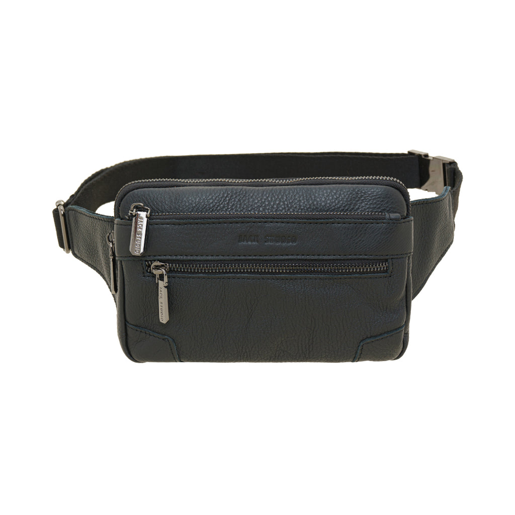 Jack Studio Genuine Cow Leather Slim Chest Crossbody Waist Bag for Men - BAI 30830