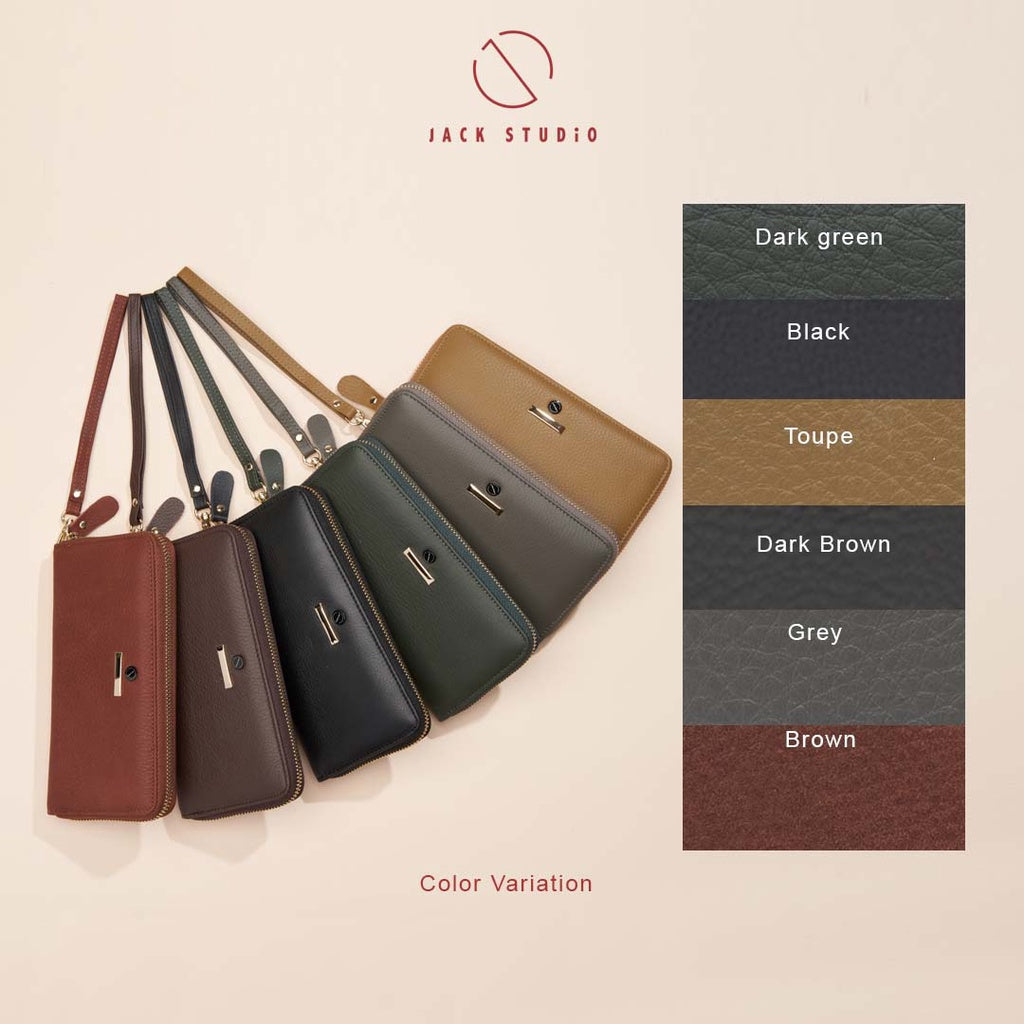 Jack Studio Marina Leather Zip Around Long Ladies Women Wallet Purse - JWB 20870 - Jack Studio Marketing Sdn Bhd