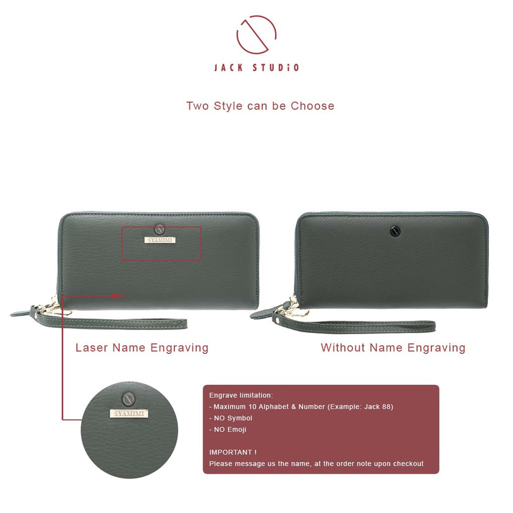 Jack Studio Marina Leather Zip Around Long Ladies Women Wallet Purse - JWB 20870 - Jack Studio Marketing Sdn Bhd