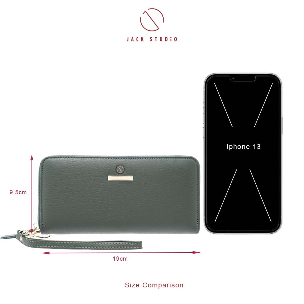 Jack Studio Marina Leather Zip Around Long Ladies Women Wallet Purse - JWB 20870 - Jack Studio Marketing Sdn Bhd