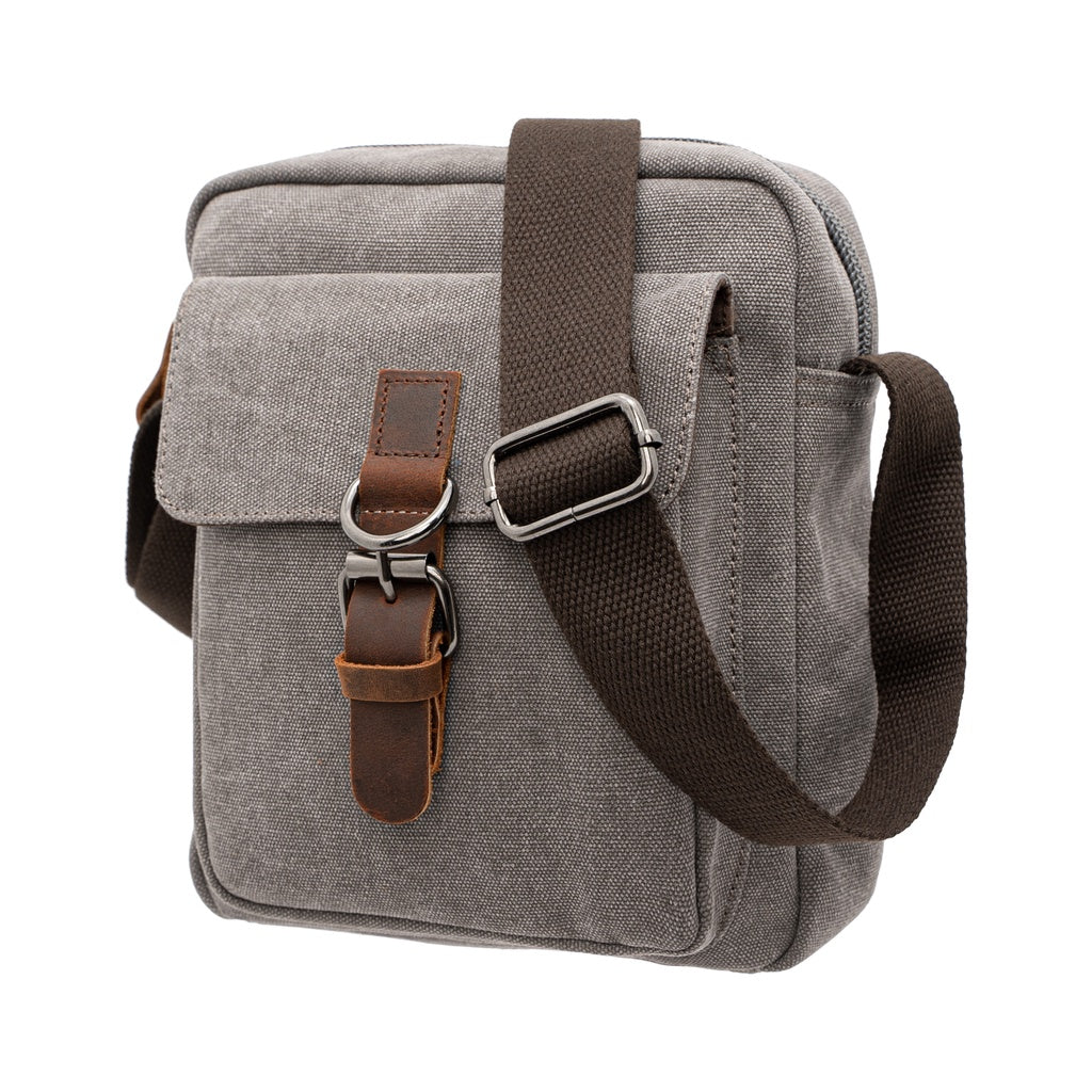 Jack Studio Unisex Canvas Leather Small Crossbody Sling Bag