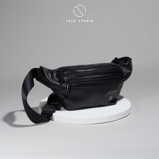 Jack Studio Full Grain Genuine Cow Leather Slim Trendy Waist Crossbody Bag Beg Lelaki - BAB 30810 - Jack Studio Marketing Sdn Bhd