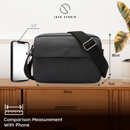 （test）Stylish Sling Crossbody Cow Leather Men's Bag - BAI50518