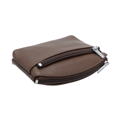 Jack Studio Genuine Cow Leather Coin Pouch Zip Wallet with Keyholder - JK40155