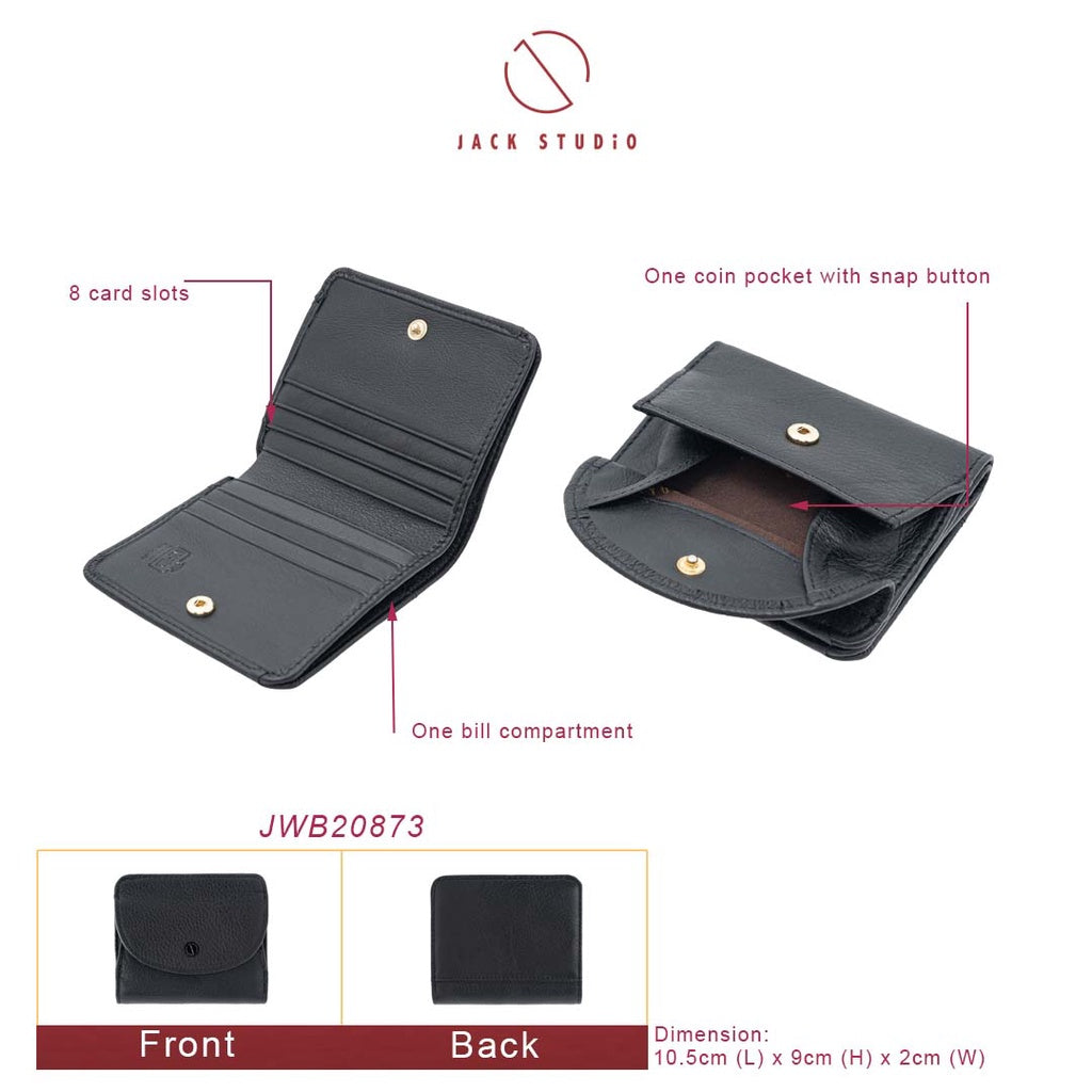 Jack Studio Artemis Leather Bi Fold Small Short Ladies Women Wallet - JWB 20873
