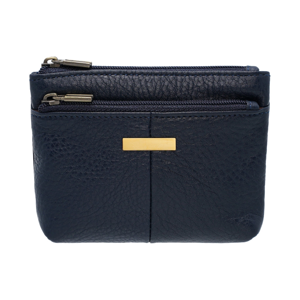 Jack Studio Full Grain Leather Small Coin Pouch Zip Wallet Woman Purse with Keyholder -  JWB 40556 CP