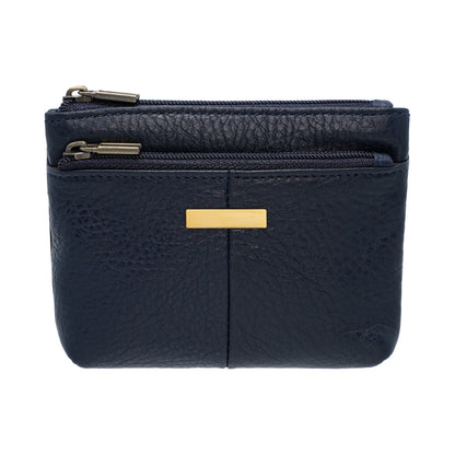 Jack Studio Full Grain Leather Small Coin Pouch Zip Wallet Woman Purse with Keyholder -  JWB 40556 CP