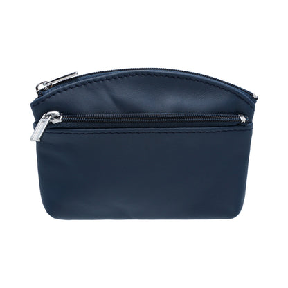Jack Studio Genuine Cow Leather Coin Pouch Zip Wallet with Keyholder - JK40155