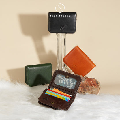 Jack Studio Full Grain Cow Leather Short Wallet Multifunctional Card Holder Easy Carry - JWC 30859 - Jack Studio Marketing Sdn Bhd