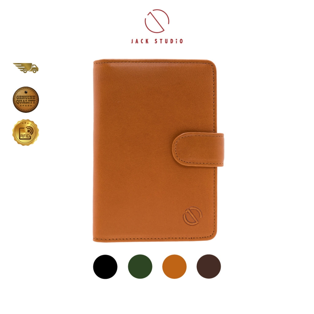 Jack Studio Vegetable Tanned Genuine Cow Leather Passport Cover with Card Slot - JWC 31055