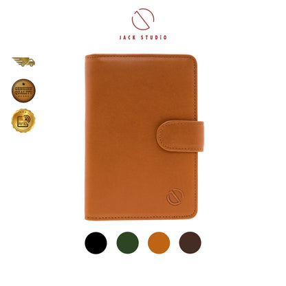 Jack Studio Vegetable Tanned Genuine Cow Leather Passport Cover with Card Slot - JWC 31055