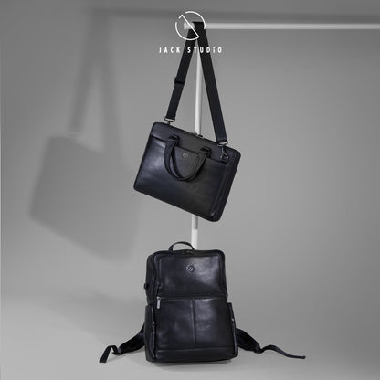 Jack Studio Genuine Cow Leather Bussiness Casual Backpack - BAB 30817