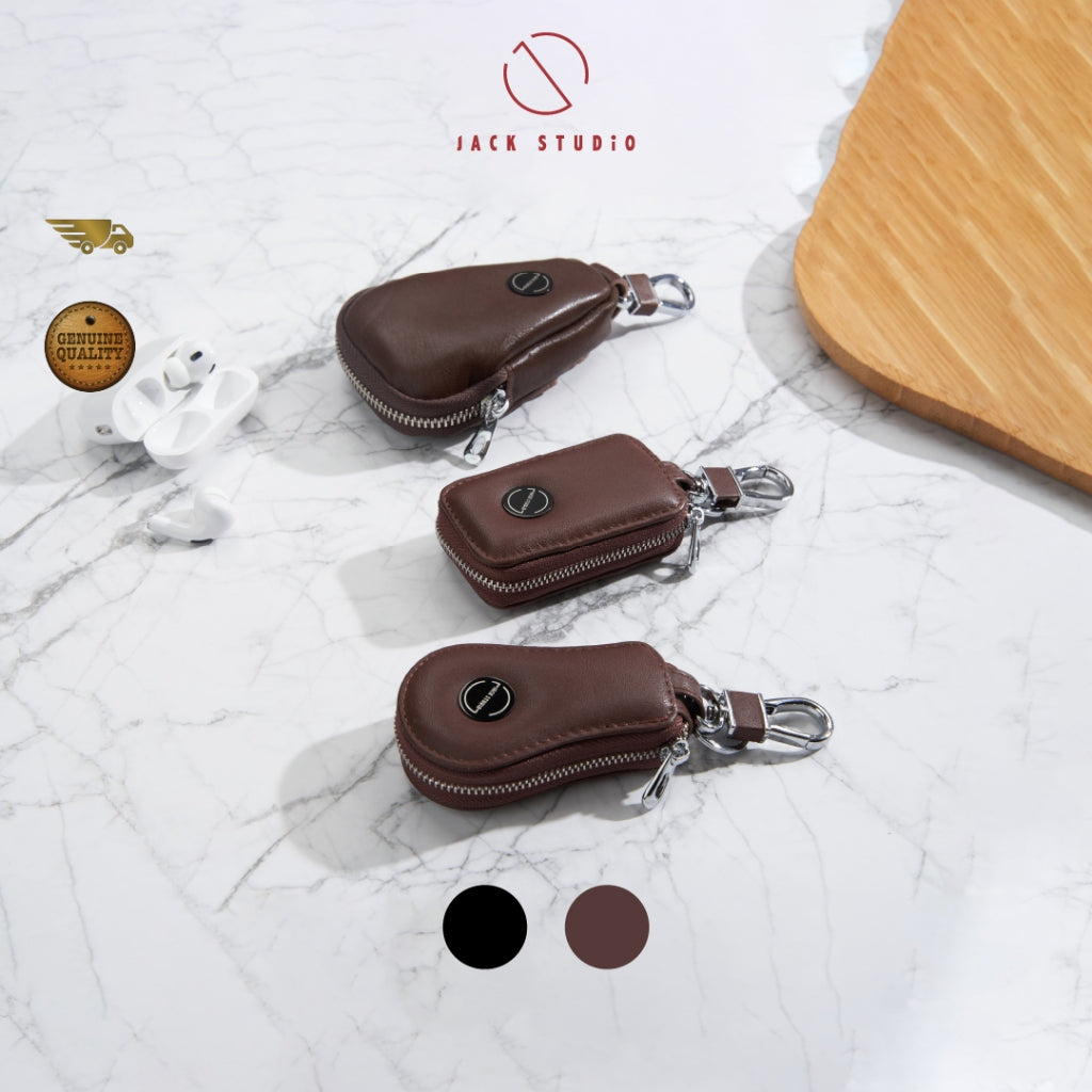 Jack Studio Genuine Cow Leather Car Key Holder Keychain - JK 40151/ 40152/ 40153