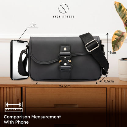 Jack Studio Beg Silang Harian Lelaki Kulit Asli Versatile Everyday Sling Crossbody Cow Leather Men’s Bag - BAI 50520 S