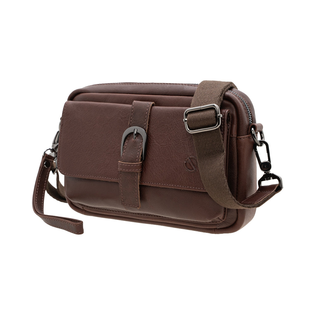 Jack Studio Full Grain Cow Leather Medium Sling Crossbody Buckle Men’s Bag - BAC 40316 - Jack Studio Marketing Sdn Bhd