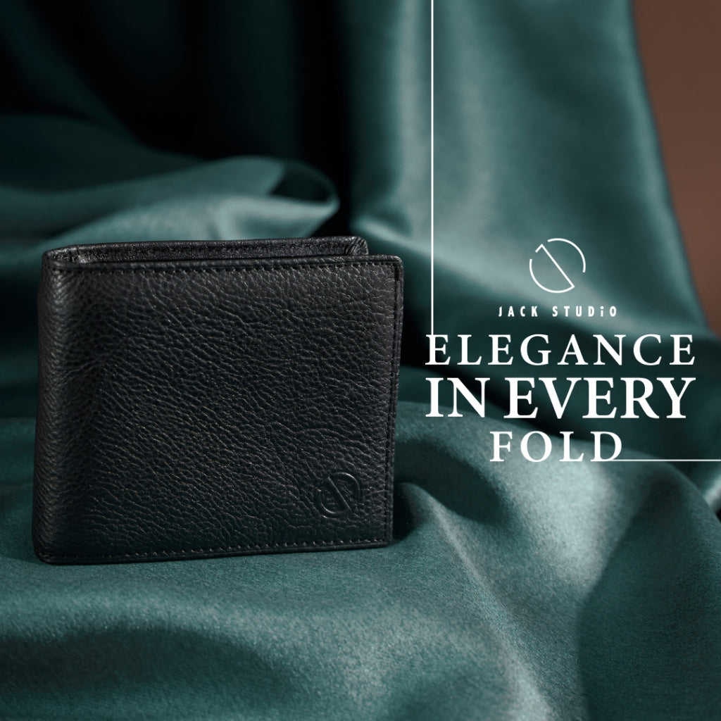 Jack Studio Vegetable Tanned Genuine Cow Leather Bifold Men’s Wallet with Coin Pocket - JWC 31051