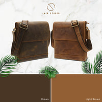 Jack Studio Full Grain Crazy Horse Leather Casual Sling Crossbody Bag For Men - BAC 30838 thumbnail